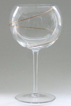 Glas guldspiral Bourgogne