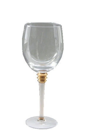 Glas napoli guld dessertvin 18 cm.