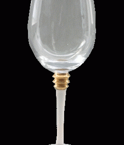 Glas napoli guld vin 21 cm.