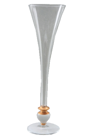 Glas napoli guld trompezchampagne 28 cm.