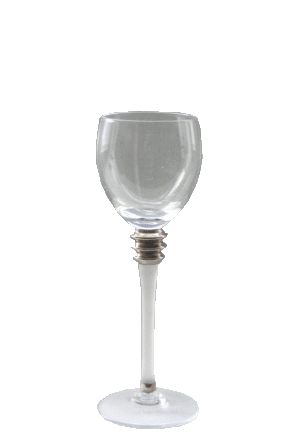 Glas napoli sølv dessertvin 18 cm.