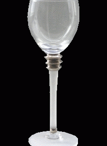 Glas napoli sølv vin 21 cm.