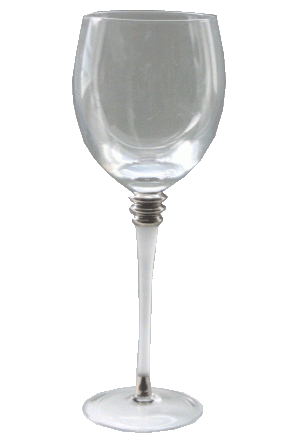 Glas napoli sølv vin 24 cm.