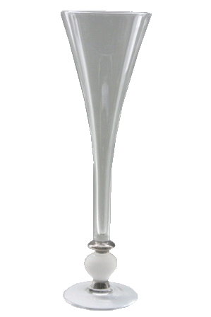 Glas napoli sølv trompez champagne 28 cm