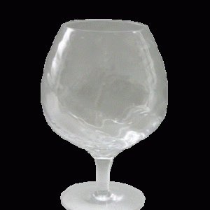 Glas bølge brandy 14 cm.