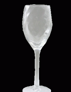 Glas bølge dessert 19 cm.
