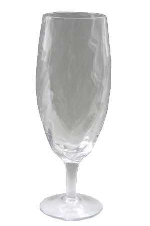 Glas bølge øl 20 cm.