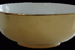 Porcelæn debelly guld skål