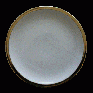 Porcelæn debelly guld middagstallerken