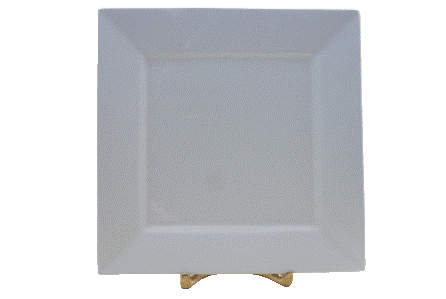 Porcelæn firkantet tallerken 30 cm.