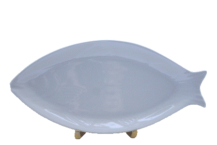 Porcelæn fiskefad 45 cm.