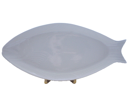 Porcelæn fiskefad 50 cm.
