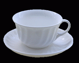 Porcelæn sandra kop med underkop
