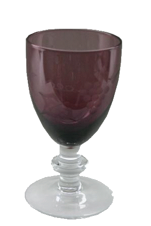 Glas grapes aubergine 13 cm.