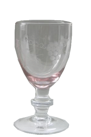 Grapes lyserød hvidvinsglas 13cm