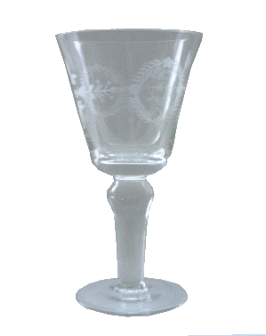 Glas molly krans hvidvin 17 cm.