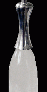 Glas molly krans karaffel 35 cm. sølv lukke
