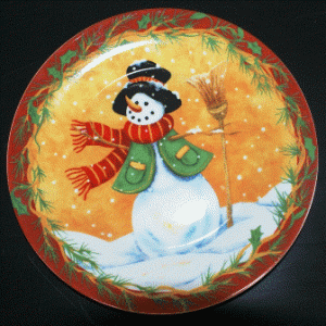 Porcelæn tallerken 20cm m. jule motiv