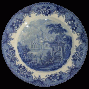 Porcelæn blue castle dyb tallerken 22 cm