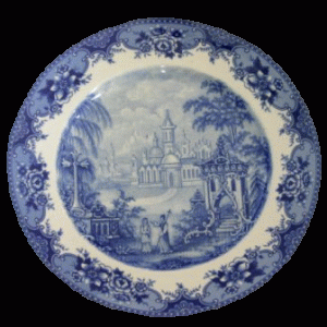 Porcelæn blue castle tallerken 26 cm.