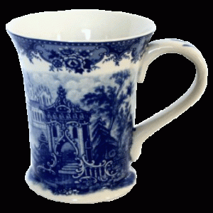 Porcelæn blue castle krus