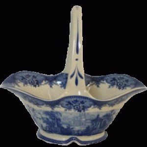 Porcelæn blue castle kurv