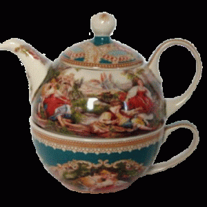 Porcelæn Fajance te sæt for 1