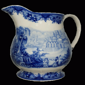 Porcelæn blue castle vand kande