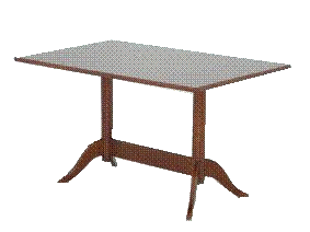 Hotel bord 120x80x73 cm.