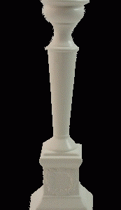 Porcelæn lysestage 33 cm H