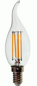 LED Kertepære, 2W E14 kultråd