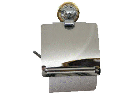 Toiletrulleholder, guld og chrome