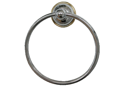 Håndklæde Ring, chrome/guld