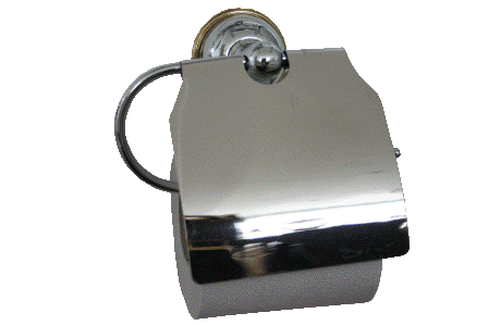 Toiletrulleholder, chrome/guld