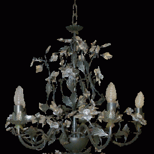 Candelabra 5 arm blad antik bronze
