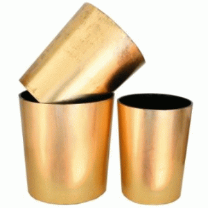 Papirkurv guld 3 stk.