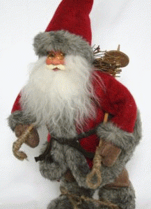 Santa på ski 31cm