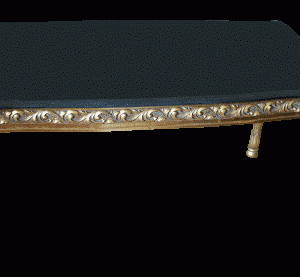 Bord guld m sort marmor