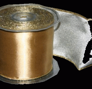Guld silkebånd wireedge