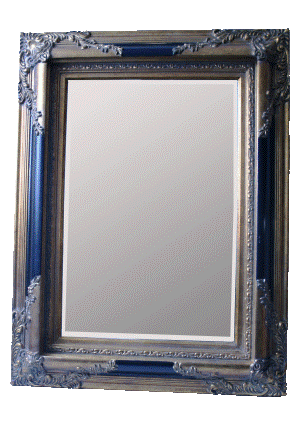Spejl guld/sort 60x90