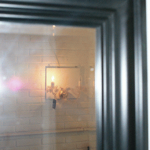 Spejl sort 40x180cm