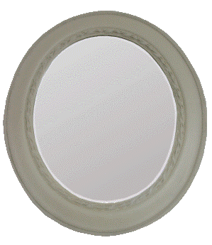 Spejl creme 50x60 ovalt