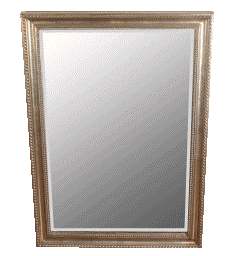 Spejl sølv dble rille kant 60x90