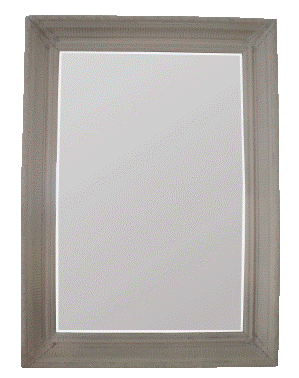 Spejl creme 3/mønstret 60x90 cm.