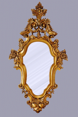Spejl antique gold ramme 122,5x64x9,5cm