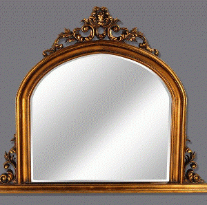 Spejl antique guld 163x116,5x7,5cm