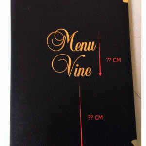 Vinmenu kunstlæder A4