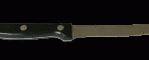 Grillkniv m. sort skaft 6 stk