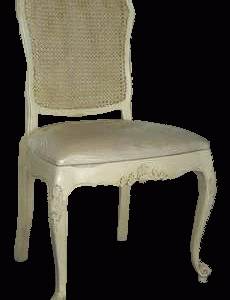 Stol Louis XV u. armlæn antik hvid