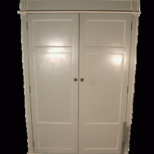 Garderobe skab lys grå 120x200x60 cm.